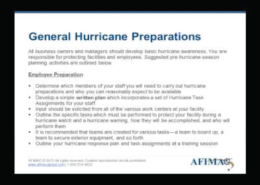 Hurricane Preparedness Planning webinar thumbnail.