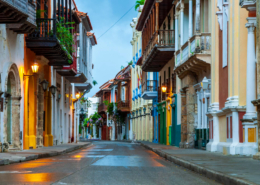 Executive travel to Colombia illustrated by charming streets in Bogota.